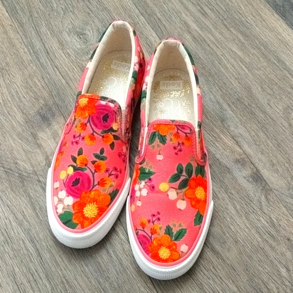 Keds x Rifle Paper Co slip on flats